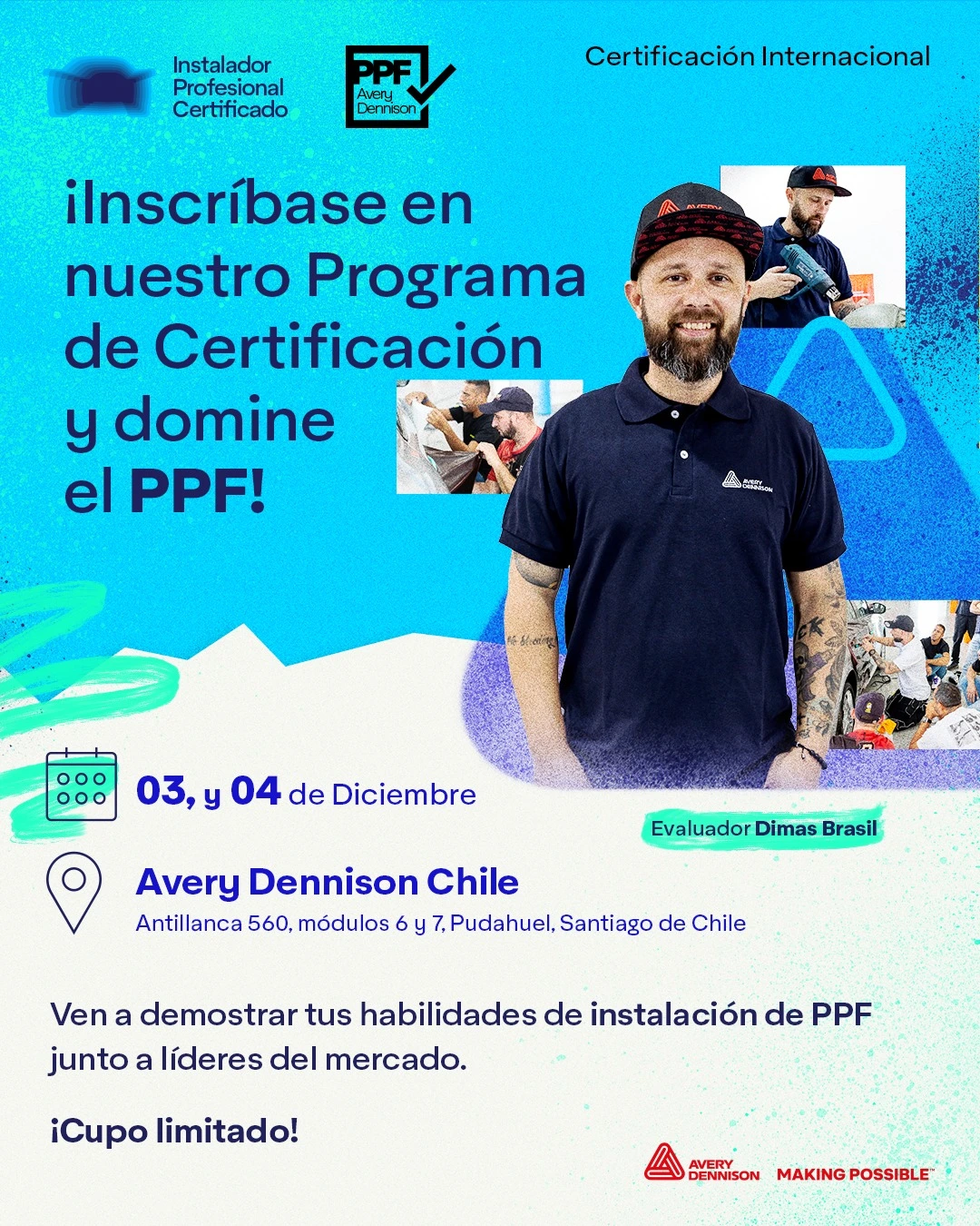 Curso Certificado de PPF: Lleva tu dominio en PPF al siguiente nivel con la Certificación Avery Dennison en Chile